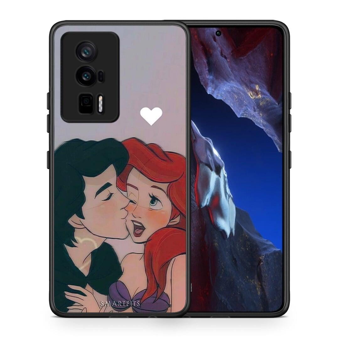 Θήκη Xiaomi Poco F5 Pro / Redmi K60 Pro Mermaid Couple από τη Smartfits με σχέδιο στο πίσω μέρος και μαύρο περίβλημα | Xiaomi Poco F5 Pro / Redmi K60 Pro Mermaid Couple Case with Colorful Back and Black Bezels