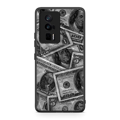 Θήκη Xiaomi Poco F5 Pro / Redmi K60 Pro Money Dollars από τη Smartfits με σχέδιο στο πίσω μέρος και μαύρο περίβλημα | Xiaomi Poco F5 Pro / Redmi K60 Pro Money Dollars Case with Colorful Back and Black Bezels