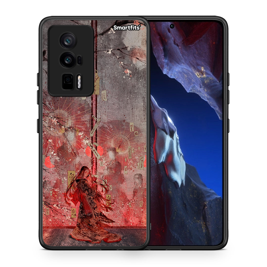 Θήκη Xiaomi Poco F5 Pro / Redmi K60 Pro Nezuko Kamado από τη Smartfits με σχέδιο στο πίσω μέρος και μαύρο περίβλημα | Xiaomi Poco F5 Pro / Redmi K60 Pro Nezuko Kamado Case with Colorful Back and Black Bezels