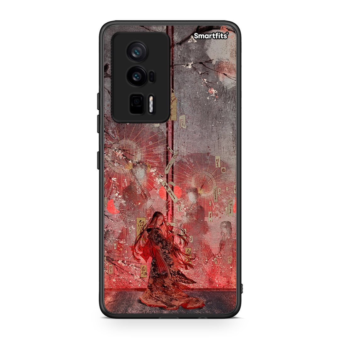 Θήκη Xiaomi Poco F5 Pro / Redmi K60 Pro Nezuko Kamado από τη Smartfits με σχέδιο στο πίσω μέρος και μαύρο περίβλημα | Xiaomi Poco F5 Pro / Redmi K60 Pro Nezuko Kamado Case with Colorful Back and Black Bezels