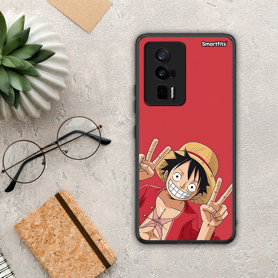 Θήκη Xiaomi Poco F5 Pro / Redmi K60 Pro Pirate Luffy από τη Smartfits με σχέδιο στο πίσω μέρος και μαύρο περίβλημα | Xiaomi Poco F5 Pro / Redmi K60 Pro Pirate Luffy Case with Colorful Back and Black Bezels