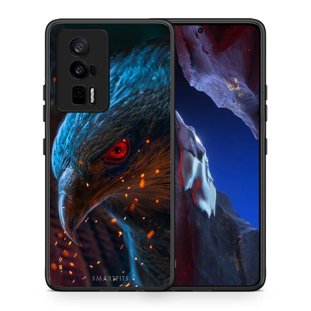 Θήκη Xiaomi Poco F5 Pro / Redmi K60 Pro PopArt Eagle από τη Smartfits με σχέδιο στο πίσω μέρος και μαύρο περίβλημα | Xiaomi Poco F5 Pro / Redmi K60 Pro PopArt Eagle Case with Colorful Back and Black Bezels