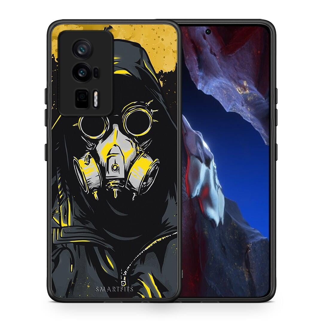 Θήκη Xiaomi Poco F5 Pro / Redmi K60 Pro PopArt Mask από τη Smartfits με σχέδιο στο πίσω μέρος και μαύρο περίβλημα | Xiaomi Poco F5 Pro / Redmi K60 Pro PopArt Mask Case with Colorful Back and Black Bezels