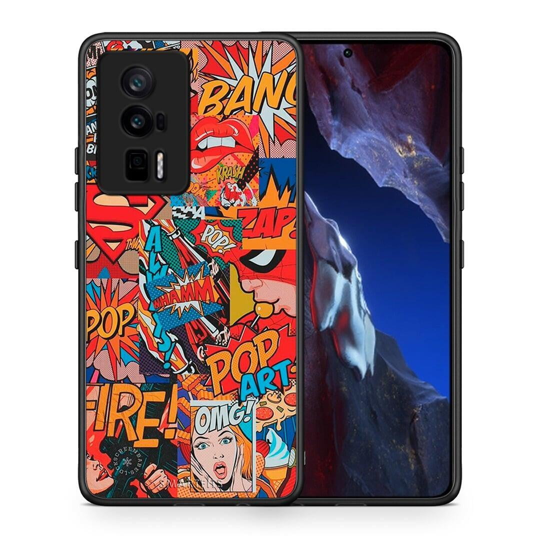 Θήκη Xiaomi Poco F5 Pro / Redmi K60 Pro PopArt OMG από τη Smartfits με σχέδιο στο πίσω μέρος και μαύρο περίβλημα | Xiaomi Poco F5 Pro / Redmi K60 Pro PopArt OMG Case with Colorful Back and Black Bezels