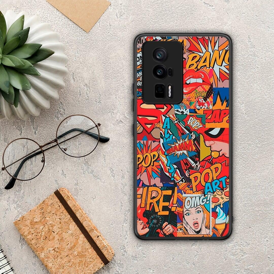 Θήκη Xiaomi Poco F5 Pro / Redmi K60 Pro PopArt OMG από τη Smartfits με σχέδιο στο πίσω μέρος και μαύρο περίβλημα | Xiaomi Poco F5 Pro / Redmi K60 Pro PopArt OMG Case with Colorful Back and Black Bezels