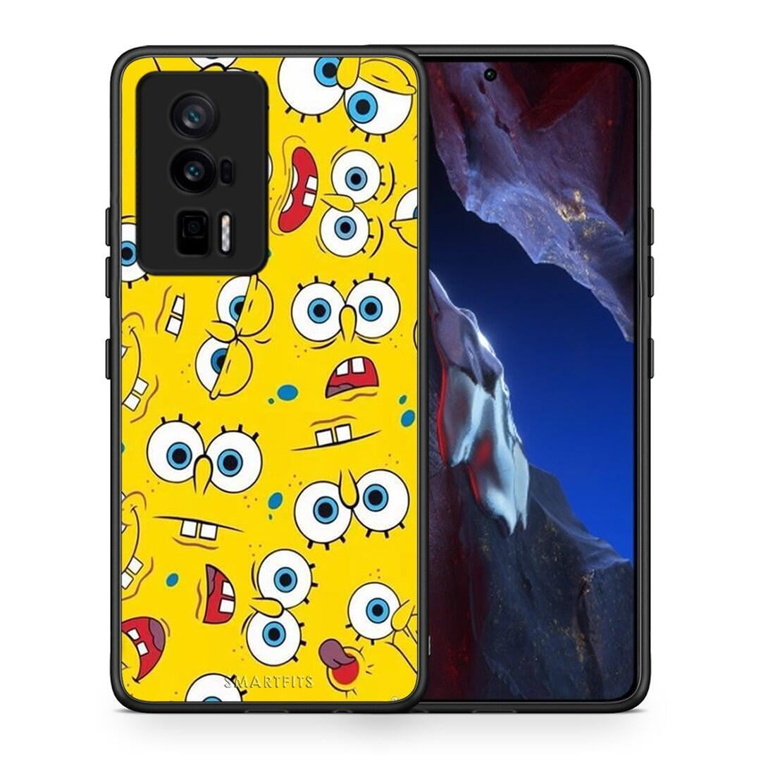 Θήκη Xiaomi Poco F5 Pro / Redmi K60 Pro PopArt Sponge από τη Smartfits με σχέδιο στο πίσω μέρος και μαύρο περίβλημα | Xiaomi Poco F5 Pro / Redmi K60 Pro PopArt Sponge Case with Colorful Back and Black Bezels