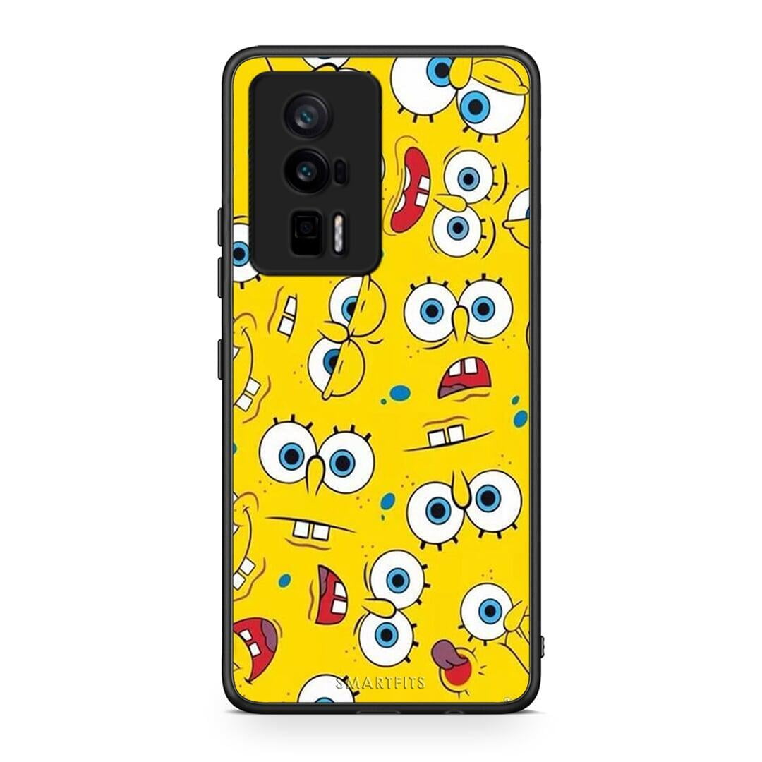 Θήκη Xiaomi Poco F5 Pro / Redmi K60 Pro PopArt Sponge από τη Smartfits με σχέδιο στο πίσω μέρος και μαύρο περίβλημα | Xiaomi Poco F5 Pro / Redmi K60 Pro PopArt Sponge Case with Colorful Back and Black Bezels