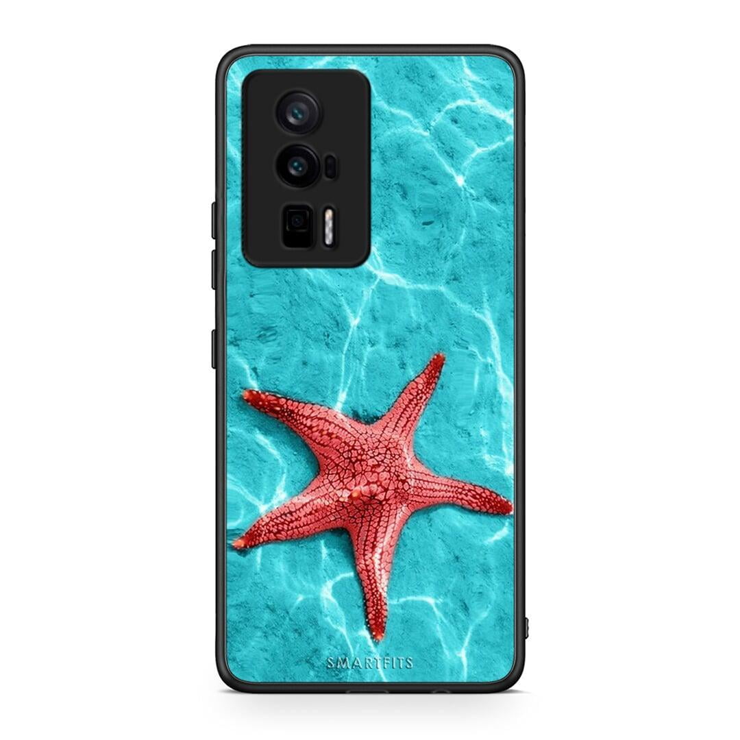 Θήκη Xiaomi Poco F5 Pro / Redmi K60 Pro Red Starfish από τη Smartfits με σχέδιο στο πίσω μέρος και μαύρο περίβλημα | Xiaomi Poco F5 Pro / Redmi K60 Pro Red Starfish Case with Colorful Back and Black Bezels