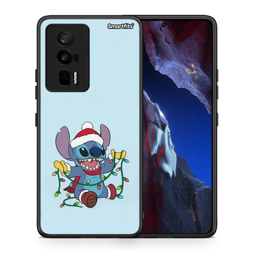 Θήκη Xiaomi Poco F5 Pro / Redmi K60 Pro Santa Stich από τη Smartfits με σχέδιο στο πίσω μέρος και μαύρο περίβλημα | Xiaomi Poco F5 Pro / Redmi K60 Pro Santa Stich Case with Colorful Back and Black Bezels