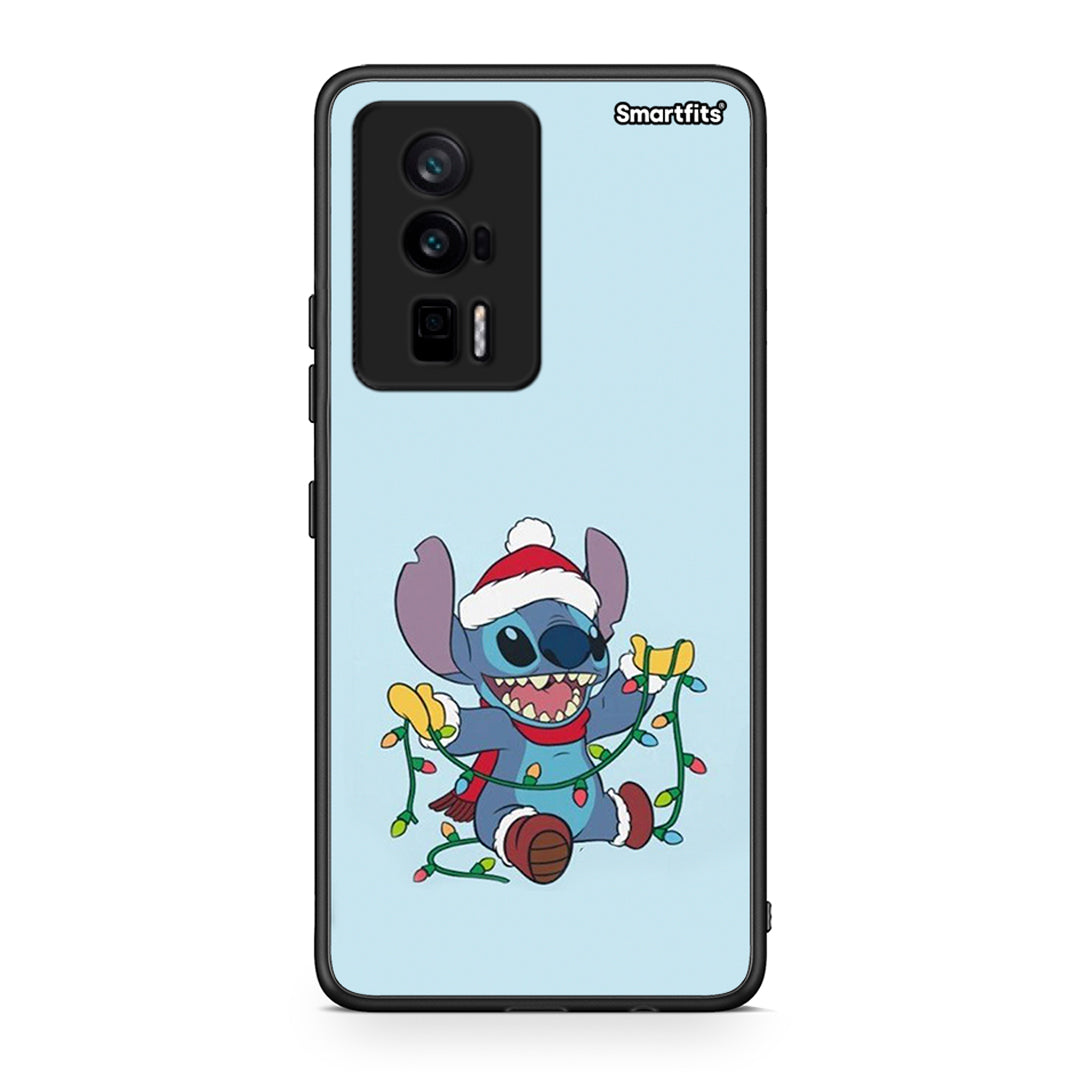 Θήκη Xiaomi Poco F5 Pro / Redmi K60 Pro Santa Stich από τη Smartfits με σχέδιο στο πίσω μέρος και μαύρο περίβλημα | Xiaomi Poco F5 Pro / Redmi K60 Pro Santa Stich Case with Colorful Back and Black Bezels