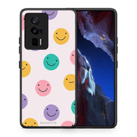 Thumbnail for Θήκη Xiaomi Poco F5 Pro / Redmi K60 Pro Smiley Faces από τη Smartfits με σχέδιο στο πίσω μέρος και μαύρο περίβλημα | Xiaomi Poco F5 Pro / Redmi K60 Pro Smiley Faces Case with Colorful Back and Black Bezels