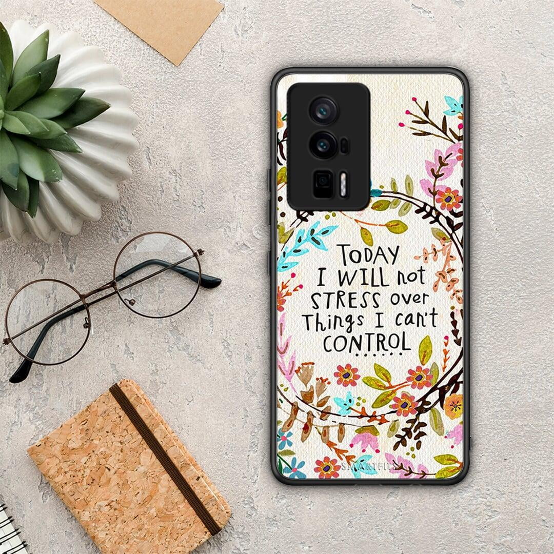 Θήκη Xiaomi Poco F5 Pro / Redmi K60 Pro Stress Over από τη Smartfits με σχέδιο στο πίσω μέρος και μαύρο περίβλημα | Xiaomi Poco F5 Pro / Redmi K60 Pro Stress Over Case with Colorful Back and Black Bezels