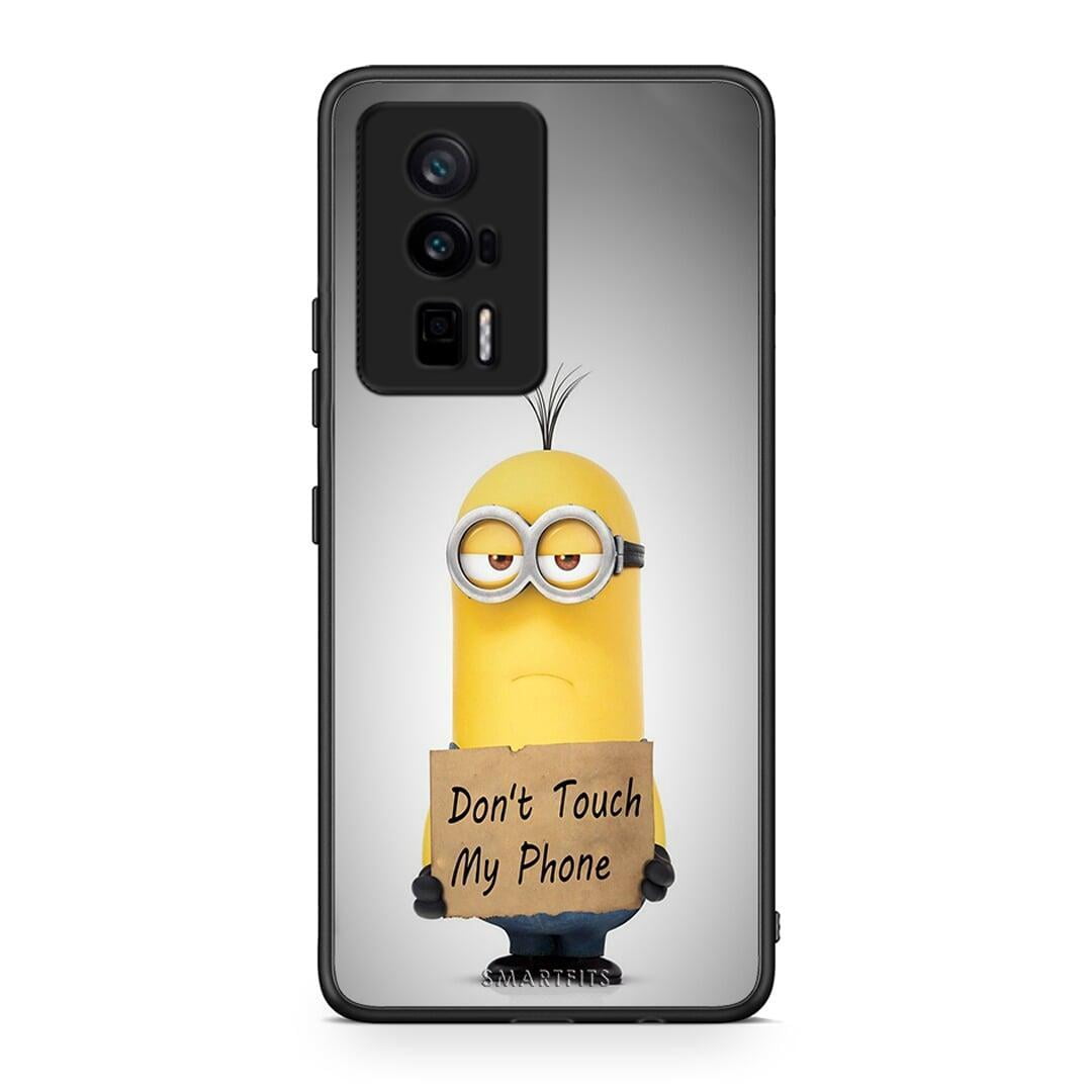 Θήκη Xiaomi Poco F5 Pro / Redmi K60 Pro Text Minion από τη Smartfits με σχέδιο στο πίσω μέρος και μαύρο περίβλημα | Xiaomi Poco F5 Pro / Redmi K60 Pro Text Minion Case with Colorful Back and Black Bezels