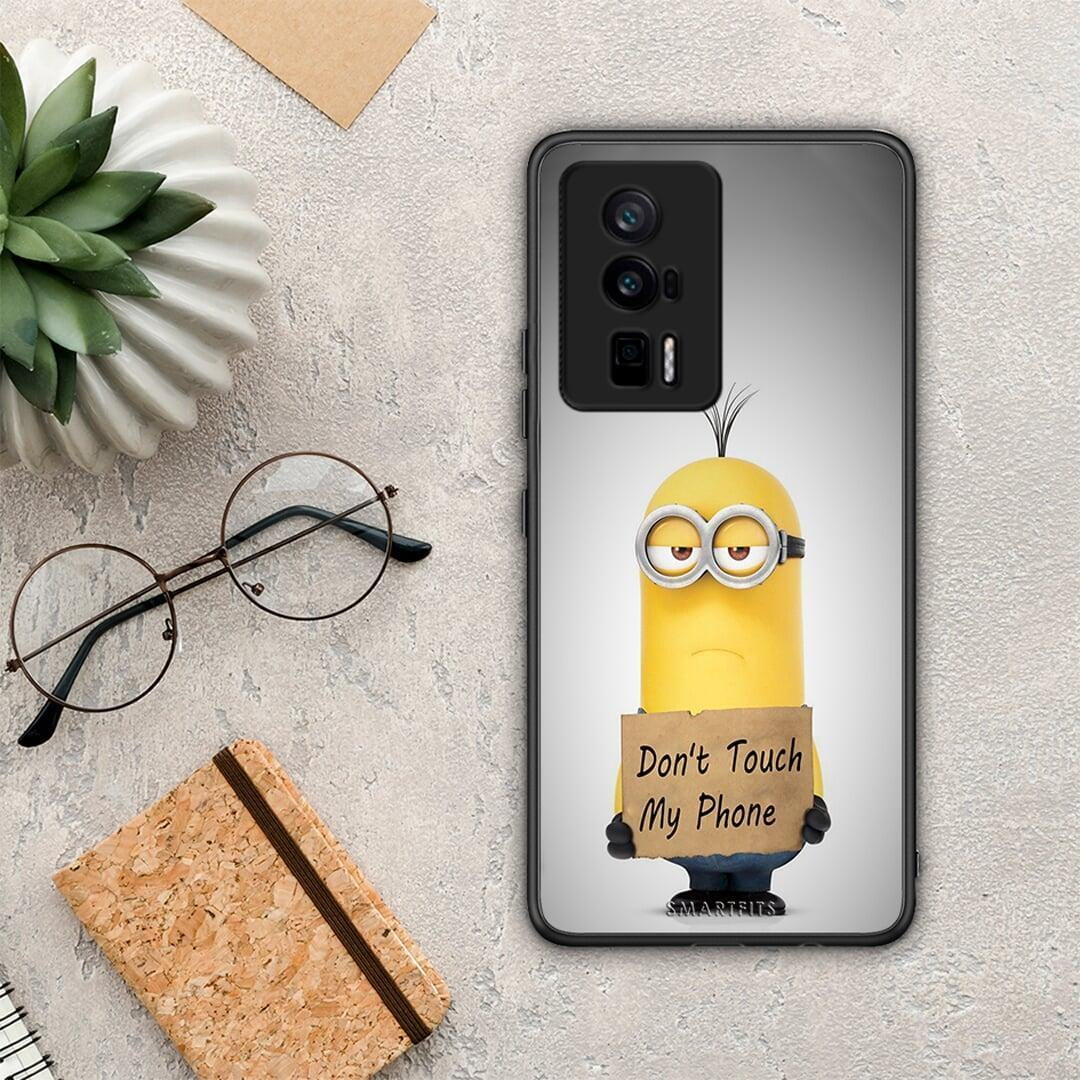 Θήκη Xiaomi Poco F5 Pro / Redmi K60 Pro Text Minion από τη Smartfits με σχέδιο στο πίσω μέρος και μαύρο περίβλημα | Xiaomi Poco F5 Pro / Redmi K60 Pro Text Minion Case with Colorful Back and Black Bezels