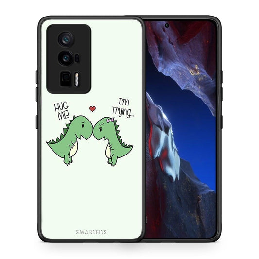 Θήκη Xiaomi Poco F5 Pro / Redmi K60 Pro Valentine Rex από τη Smartfits με σχέδιο στο πίσω μέρος και μαύρο περίβλημα | Xiaomi Poco F5 Pro / Redmi K60 Pro Valentine Rex Case with Colorful Back and Black Bezels