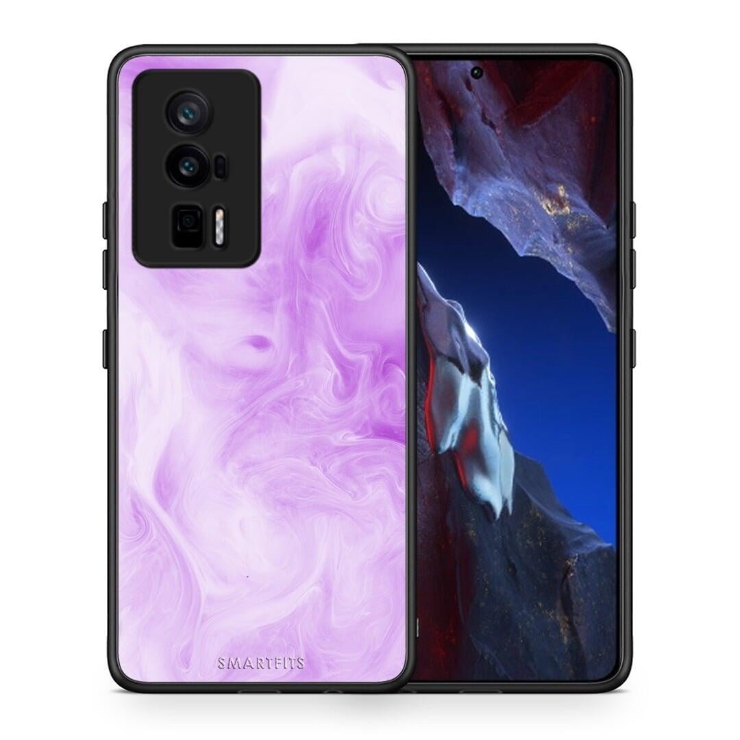 Θήκη Xiaomi Poco F5 Pro / Redmi K60 Pro Watercolor Lavender από τη Smartfits με σχέδιο στο πίσω μέρος και μαύρο περίβλημα | Xiaomi Poco F5 Pro / Redmi K60 Pro Watercolor Lavender Case with Colorful Back and Black Bezels