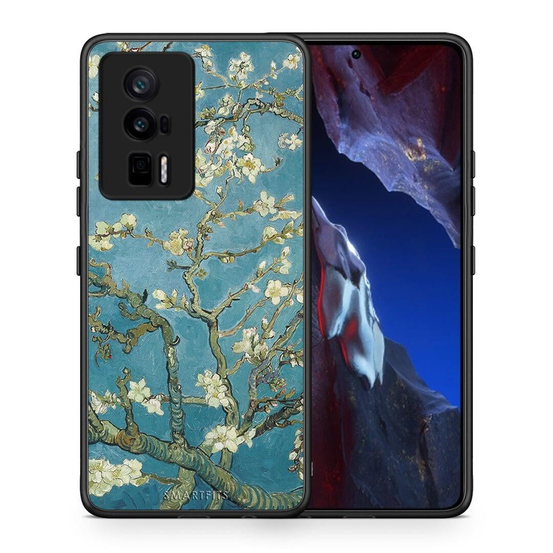 Θήκη Xiaomi Poco F5 Pro / Redmi K60 Pro White Blossoms από τη Smartfits με σχέδιο στο πίσω μέρος και μαύρο περίβλημα | Xiaomi Poco F5 Pro / Redmi K60 Pro White Blossoms Case with Colorful Back and Black Bezels