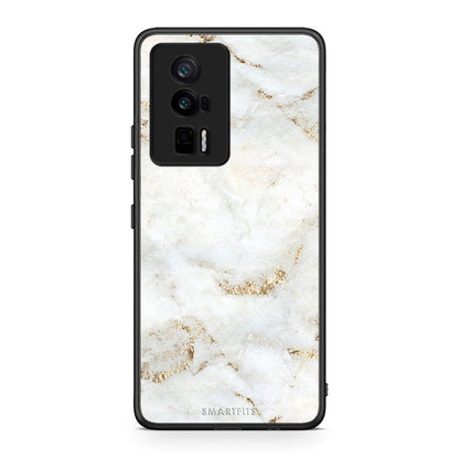 Θήκη Xiaomi Poco F5 Pro / Redmi K60 Pro White Gold Marble από τη Smartfits με σχέδιο στο πίσω μέρος και μαύρο περίβλημα | Xiaomi Poco F5 Pro / Redmi K60 Pro White Gold Marble Case with Colorful Back and Black Bezels