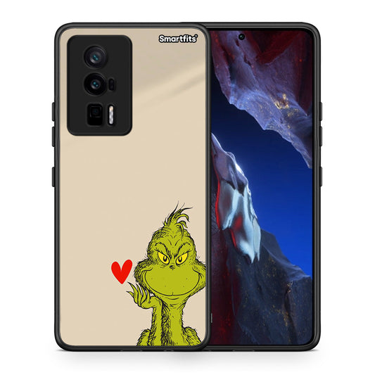 Θήκη Xiaomi Poco F5 Pro / Redmi K60 Pro Xmas Grinch από τη Smartfits με σχέδιο στο πίσω μέρος και μαύρο περίβλημα | Xiaomi Poco F5 Pro / Redmi K60 Pro Xmas Grinch Case with Colorful Back and Black Bezels