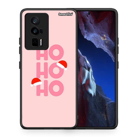 Θήκη Xiaomi Poco F5 Pro / Redmi K60 Pro Xmas Ho Ho Ho από τη Smartfits με σχέδιο στο πίσω μέρος και μαύρο περίβλημα | Xiaomi Poco F5 Pro / Redmi K60 Pro Xmas Ho Ho Ho Case with Colorful Back and Black Bezels
