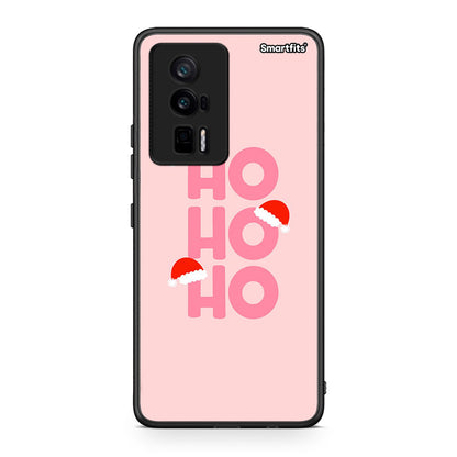 Θήκη Xiaomi Poco F5 Pro / Redmi K60 Pro Xmas Ho Ho Ho από τη Smartfits με σχέδιο στο πίσω μέρος και μαύρο περίβλημα | Xiaomi Poco F5 Pro / Redmi K60 Pro Xmas Ho Ho Ho Case with Colorful Back and Black Bezels