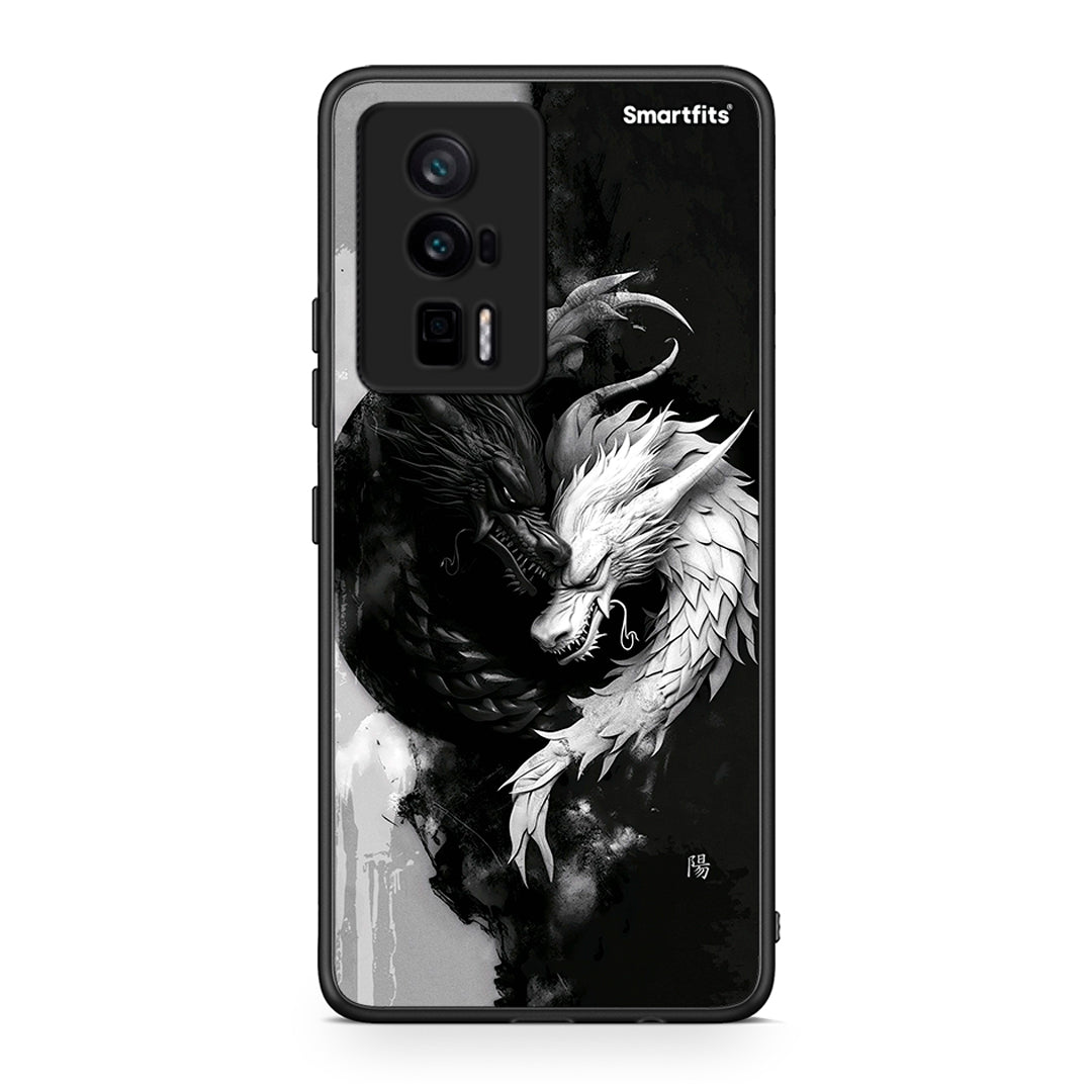 Θήκη Xiaomi Poco F5 Pro / Redmi K60 Pro Yin Yang από τη Smartfits με σχέδιο στο πίσω μέρος και μαύρο περίβλημα | Xiaomi Poco F5 Pro / Redmi K60 Pro Yin Yang Case with Colorful Back and Black Bezels