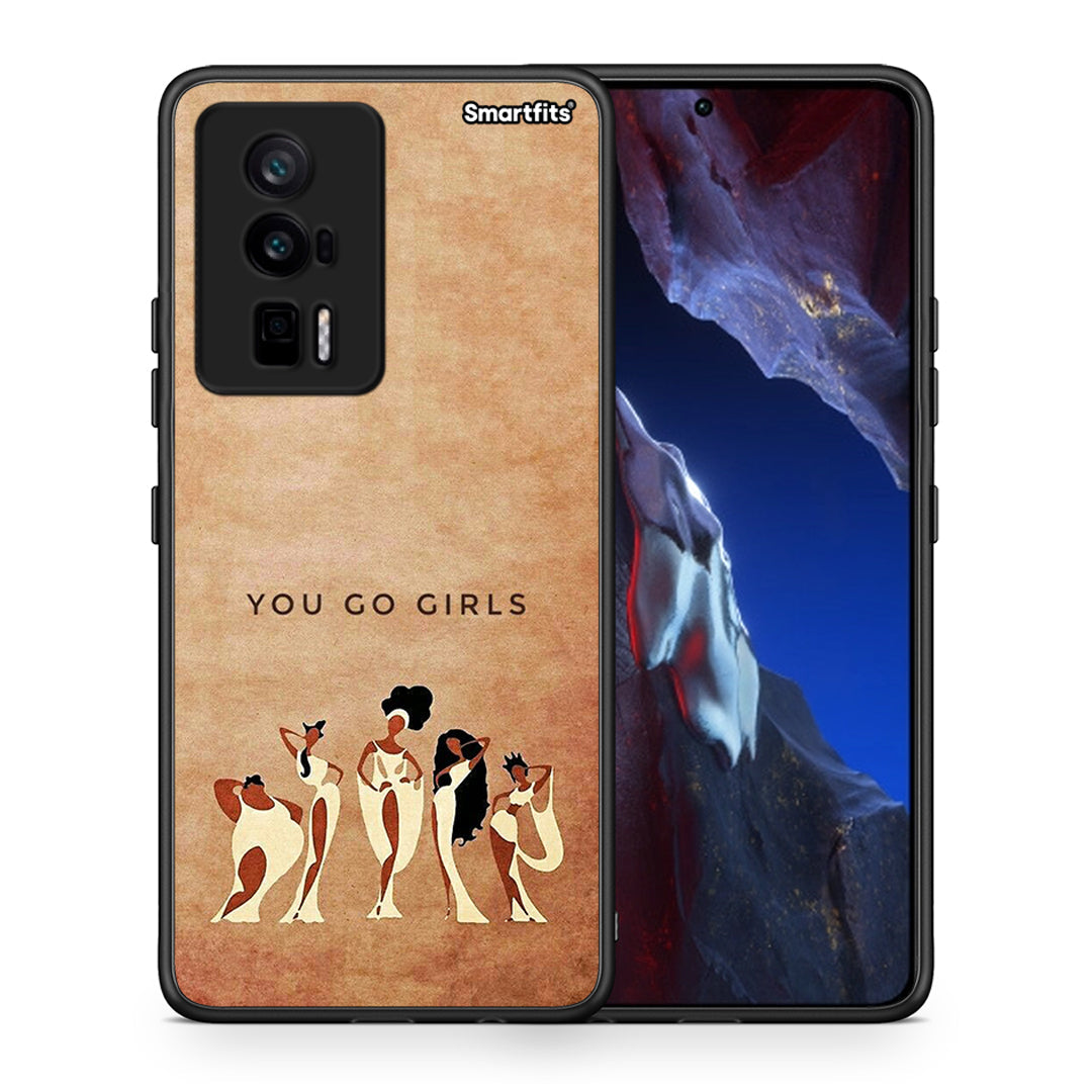 Θήκη Xiaomi Poco F5 Pro / Redmi K60 Pro You Go Girl από τη Smartfits με σχέδιο στο πίσω μέρος και μαύρο περίβλημα | Xiaomi Poco F5 Pro / Redmi K60 Pro You Go Girl Case with Colorful Back and Black Bezels