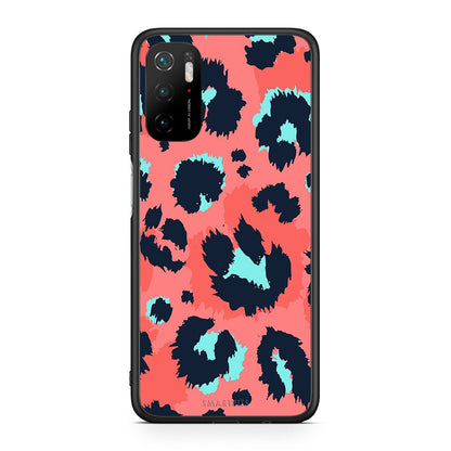 22 - Xiaomi Redmi Note 10 5G/Poco M3 Pro Pink Leopard Animal case, cover, bumper