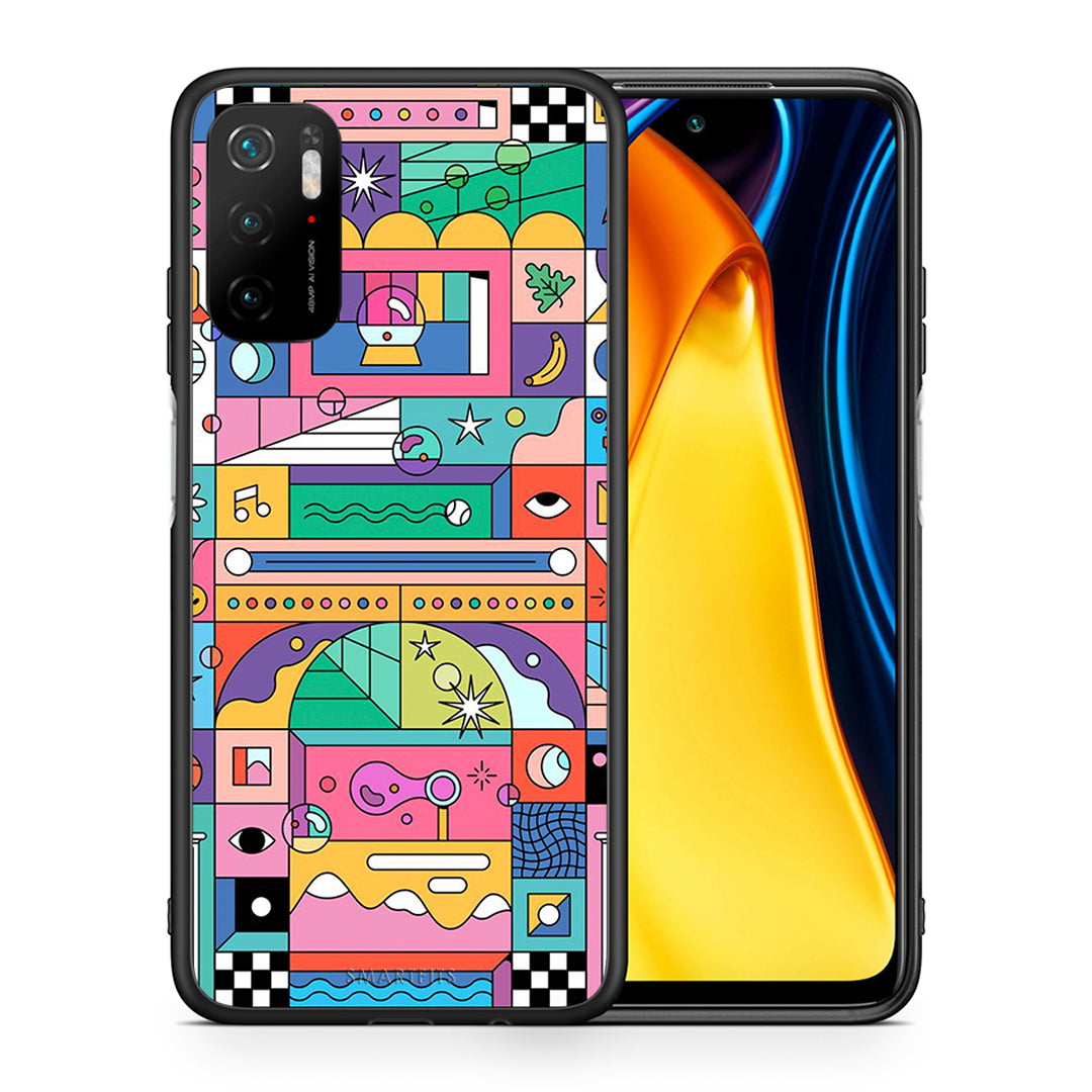 Θήκη Xiaomi Redmi Note 10 5G/Poco M3 Pro Bubbles Soap από τη Smartfits με σχέδιο στο πίσω μέρος και μαύρο περίβλημα | Xiaomi Redmi Note 10 5G/Poco M3 Pro Bubbles Soap case with colorful back and black bezels