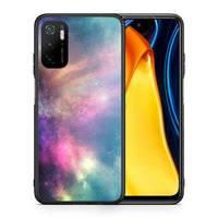 Thumbnail for Θήκη Xiaomi Redmi Note 10 5G/Poco M3 Pro Rainbow Galaxy από τη Smartfits με σχέδιο στο πίσω μέρος και μαύρο περίβλημα | Xiaomi Redmi Note 10 5G/Poco M3 Pro Rainbow Galaxy case with colorful back and black bezels