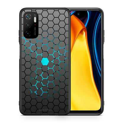 Θήκη Xiaomi Redmi Note 10 5G/Poco M3 Pro Hexagonal Geometric από τη Smartfits με σχέδιο στο πίσω μέρος και μαύρο περίβλημα | Xiaomi Redmi Note 10 5G/Poco M3 Pro Hexagonal Geometric case with colorful back and black bezels
