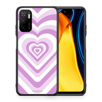 Thumbnail for Θήκη Xiaomi Redmi Note 10 5G/Poco M3 Pro Lilac Hearts από τη Smartfits με σχέδιο στο πίσω μέρος και μαύρο περίβλημα | Xiaomi Redmi Note 10 5G/Poco M3 Pro Lilac Hearts case with colorful back and black bezels