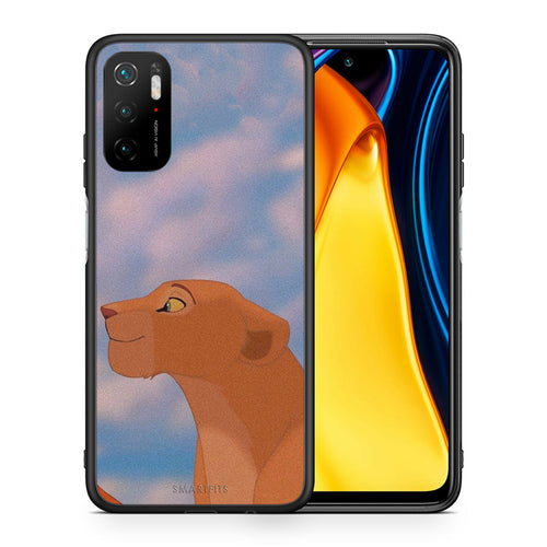 Θήκη Αγίου Βαλεντίνου Xiaomi Poco M3 Pro Lion Love 2 από τη Smartfits με σχέδιο στο πίσω μέρος και μαύρο περίβλημα | Xiaomi Poco M3 Pro Lion Love 2 case with colorful back and black bezels