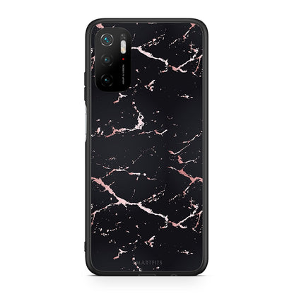 4 - Xiaomi Redmi Note 10 5G/Poco M3 Pro Black Rosegold Marble case, cover, bumper