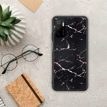 Marble Black Rosegold - Xiaomi Poco M3 Pro θήκη