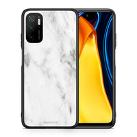 Thumbnail for Θήκη Xiaomi Redmi Note 10 5G/Poco M3 Pro White Marble από τη Smartfits με σχέδιο στο πίσω μέρος και μαύρο περίβλημα | Xiaomi Redmi Note 10 5G/Poco M3 Pro White Marble case with colorful back and black bezels