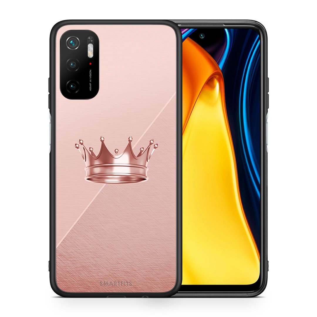 Θήκη Xiaomi Redmi Note 10 5G/Poco M3 Pro Crown Minimal από τη Smartfits με σχέδιο στο πίσω μέρος και μαύρο περίβλημα | Xiaomi Redmi Note 10 5G/Poco M3 Pro Crown Minimal case with colorful back and black bezels