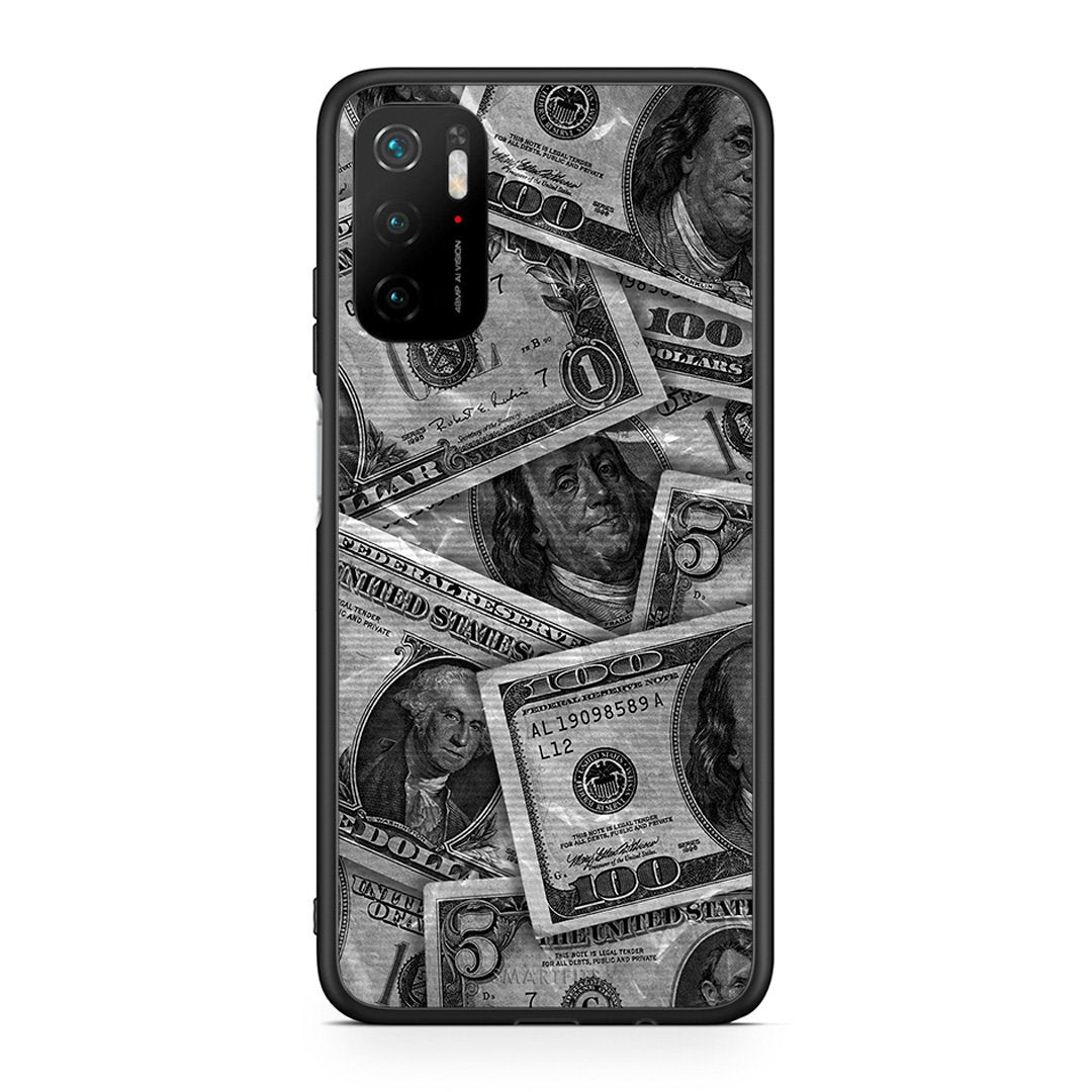 Xiaomi Redmi Note 10 5G/Poco M3 Pro Money Dollars θήκη από τη Smartfits με σχέδιο στο πίσω μέρος και μαύρο περίβλημα | Smartphone case with colorful back and black bezels by Smartfits