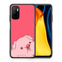 Thumbnail for Θήκη Αγίου Βαλεντίνου Xiaomi Poco M3 Pro Pig Love 1 από τη Smartfits με σχέδιο στο πίσω μέρος και μαύρο περίβλημα | Xiaomi Poco M3 Pro Pig Love 1 case with colorful back and black bezels