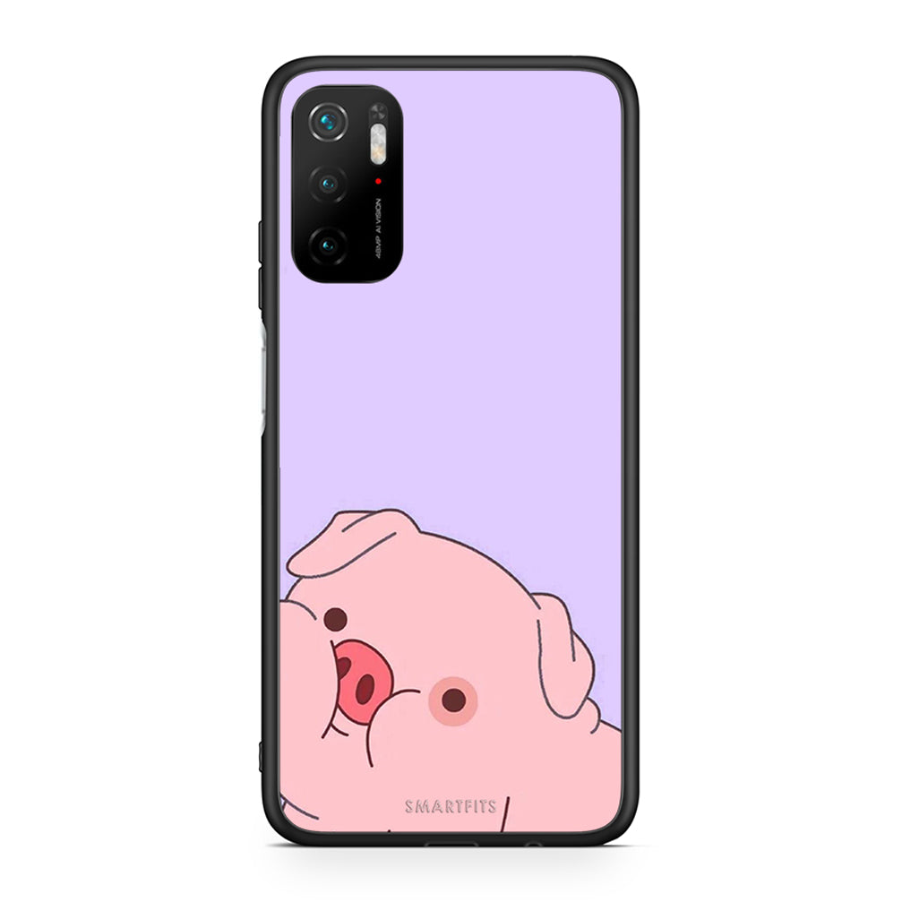 Xiaomi Poco M3 Pro Pig Love 2 Θήκη Αγίου Βαλεντίνου από τη Smartfits με σχέδιο στο πίσω μέρος και μαύρο περίβλημα | Smartphone case with colorful back and black bezels by Smartfits