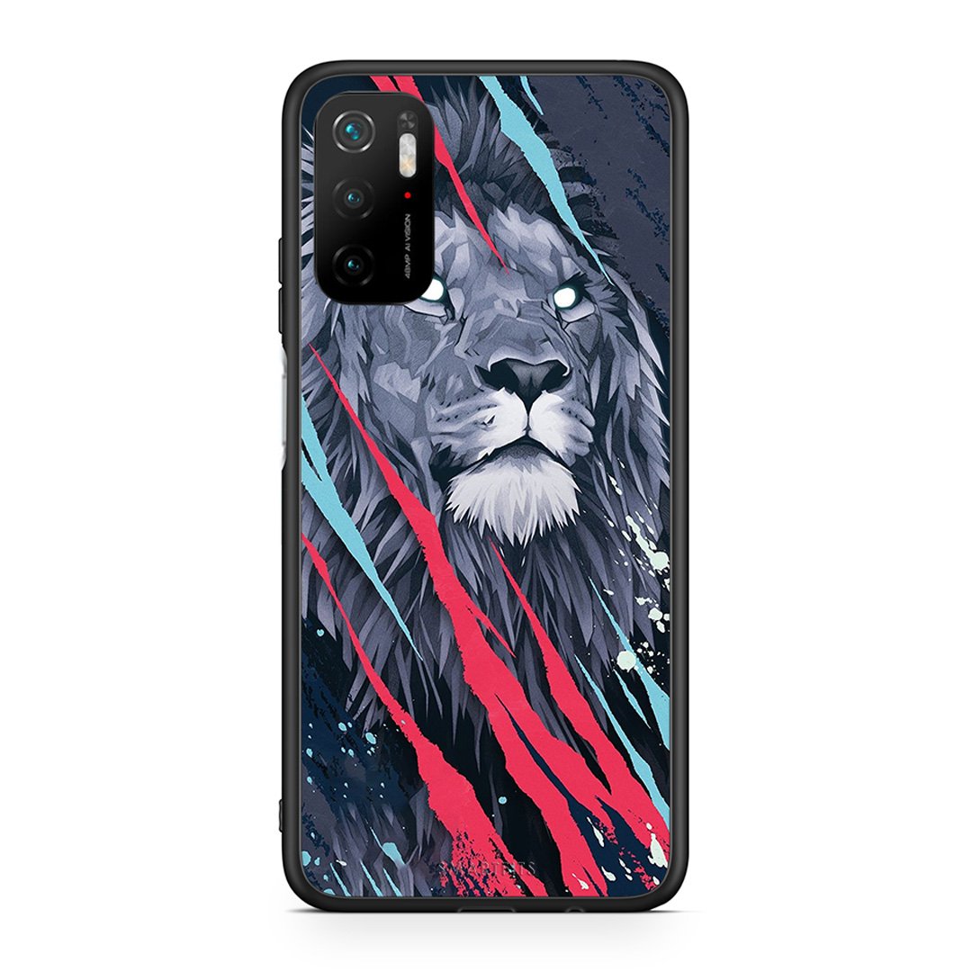 4 - Xiaomi Redmi Note 10 5G/Poco M3 Pro Lion Designer PopArt case, cover, bumper