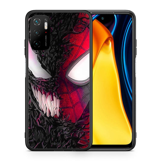Θήκη Xiaomi Redmi Note 10 5G/Poco M3 Pro SpiderVenom PopArt από τη Smartfits με σχέδιο στο πίσω μέρος και μαύρο περίβλημα | Xiaomi Redmi Note 10 5G/Poco M3 Pro SpiderVenom PopArt case with colorful back and black bezels