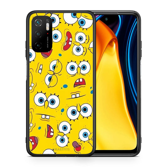 Θήκη Xiaomi Redmi Note 10 5G/Poco M3 Pro Sponge PopArt από τη Smartfits με σχέδιο στο πίσω μέρος και μαύρο περίβλημα | Xiaomi Redmi Note 10 5G/Poco M3 Pro Sponge PopArt case with colorful back and black bezels