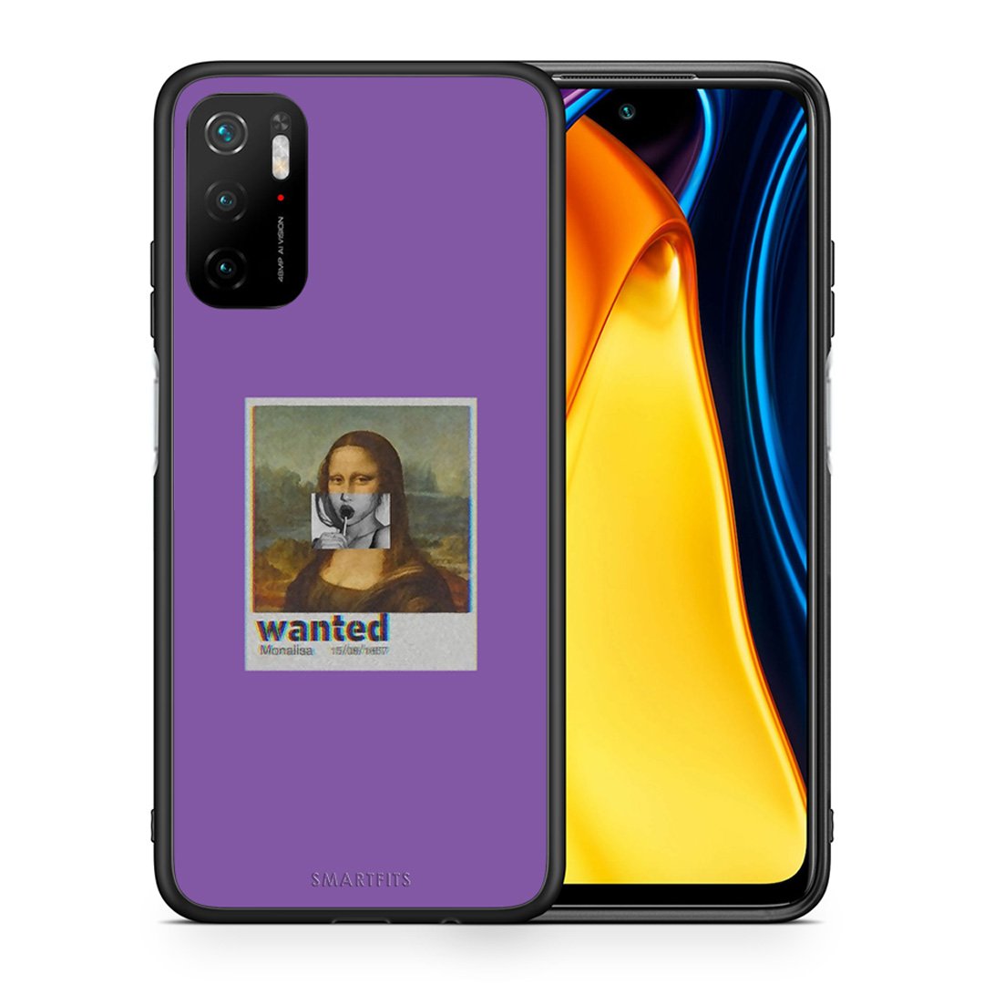 Θήκη Xiaomi Redmi Note 10 5G/Poco M3 Pro Monalisa Popart από τη Smartfits με σχέδιο στο πίσω μέρος και μαύρο περίβλημα | Xiaomi Redmi Note 10 5G/Poco M3 Pro Monalisa Popart case with colorful back and black bezels