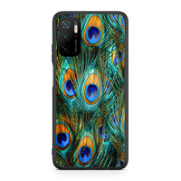 Thumbnail for Xiaomi Redmi Note 10 5G/Poco M3 Pro Real Peacock Feathers θήκη από τη Smartfits με σχέδιο στο πίσω μέρος και μαύρο περίβλημα | Smartphone case with colorful back and black bezels by Smartfits