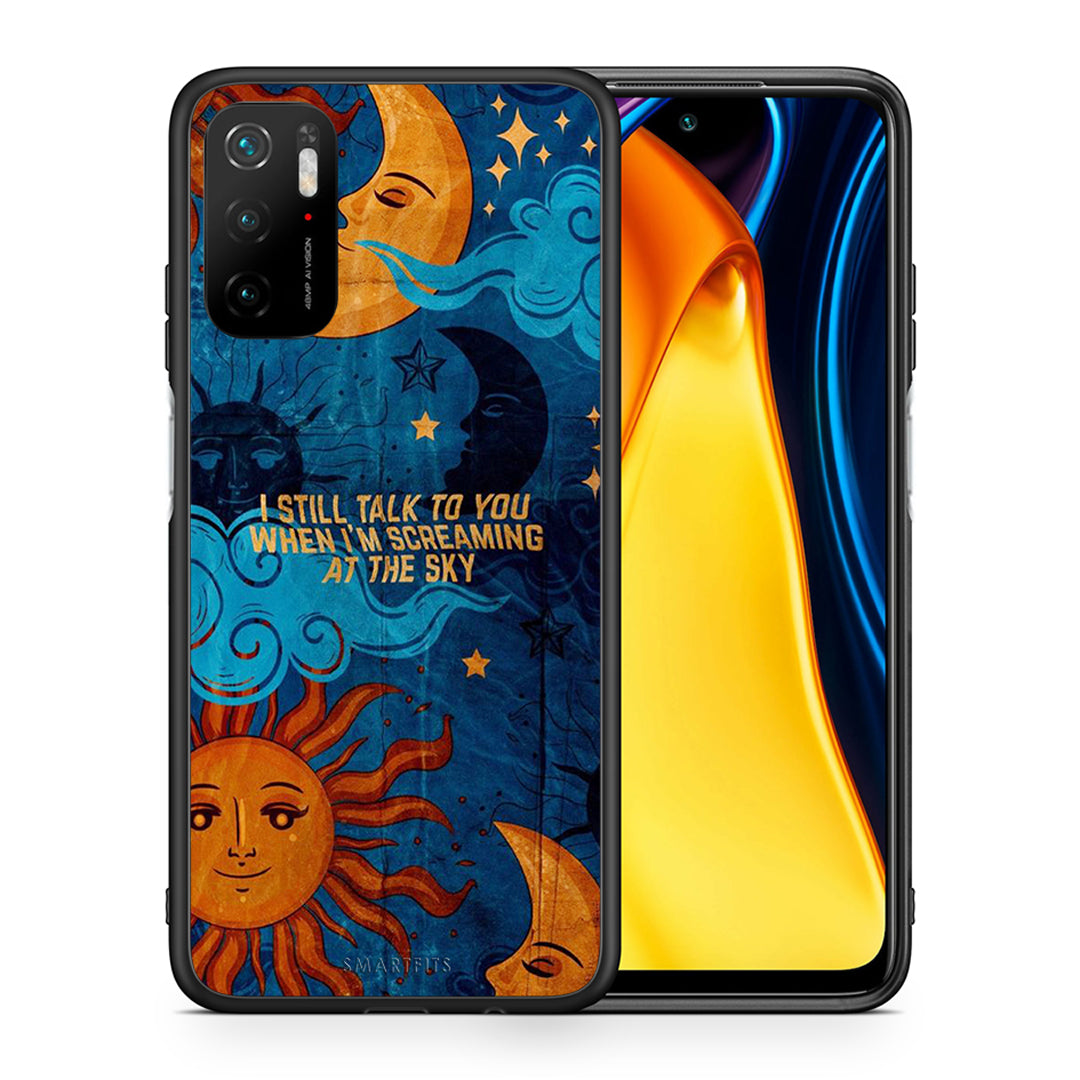 Θήκη Xiaomi Redmi Note 10 5G/Poco M3 Pro Screaming Sky από τη Smartfits με σχέδιο στο πίσω μέρος και μαύρο περίβλημα | Xiaomi Redmi Note 10 5G/Poco M3 Pro Screaming Sky case with colorful back and black bezels