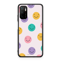 Thumbnail for Xiaomi Redmi Note 10 5G/Poco M3 Pro Smiley Faces θήκη από τη Smartfits με σχέδιο στο πίσω μέρος και μαύρο περίβλημα | Smartphone case with colorful back and black bezels by Smartfits