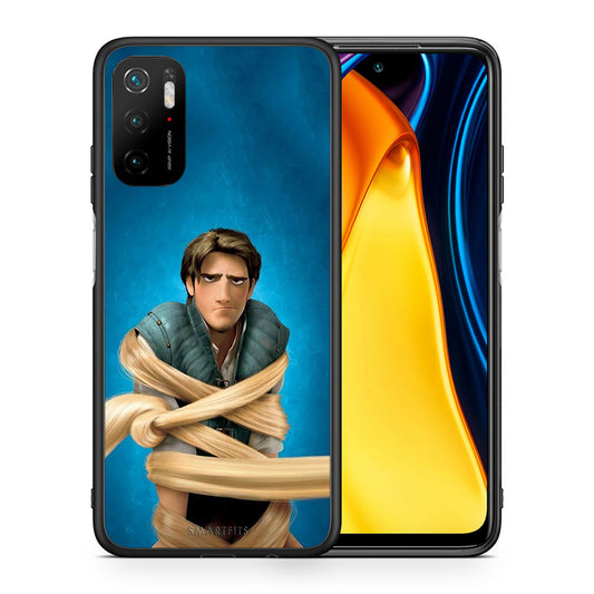 Θήκη Αγίου Βαλεντίνου Xiaomi Poco M3 Pro Tangled 1 από τη Smartfits με σχέδιο στο πίσω μέρος και μαύρο περίβλημα | Xiaomi Poco M3 Pro Tangled 1 case with colorful back and black bezels