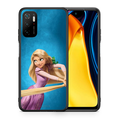 Θήκη Αγίου Βαλεντίνου Xiaomi Redmi Note 10 5G Tangled 2 από τη Smartfits με σχέδιο στο πίσω μέρος και μαύρο περίβλημα | Xiaomi Redmi Note 10 5G Tangled 2 case with colorful back and black bezels