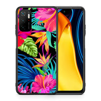 Thumbnail for Θήκη Xiaomi Redmi Note 10 5G/Poco M3 Pro Tropical Flowers από τη Smartfits με σχέδιο στο πίσω μέρος και μαύρο περίβλημα | Xiaomi Redmi Note 10 5G/Poco M3 Pro Tropical Flowers case with colorful back and black bezels